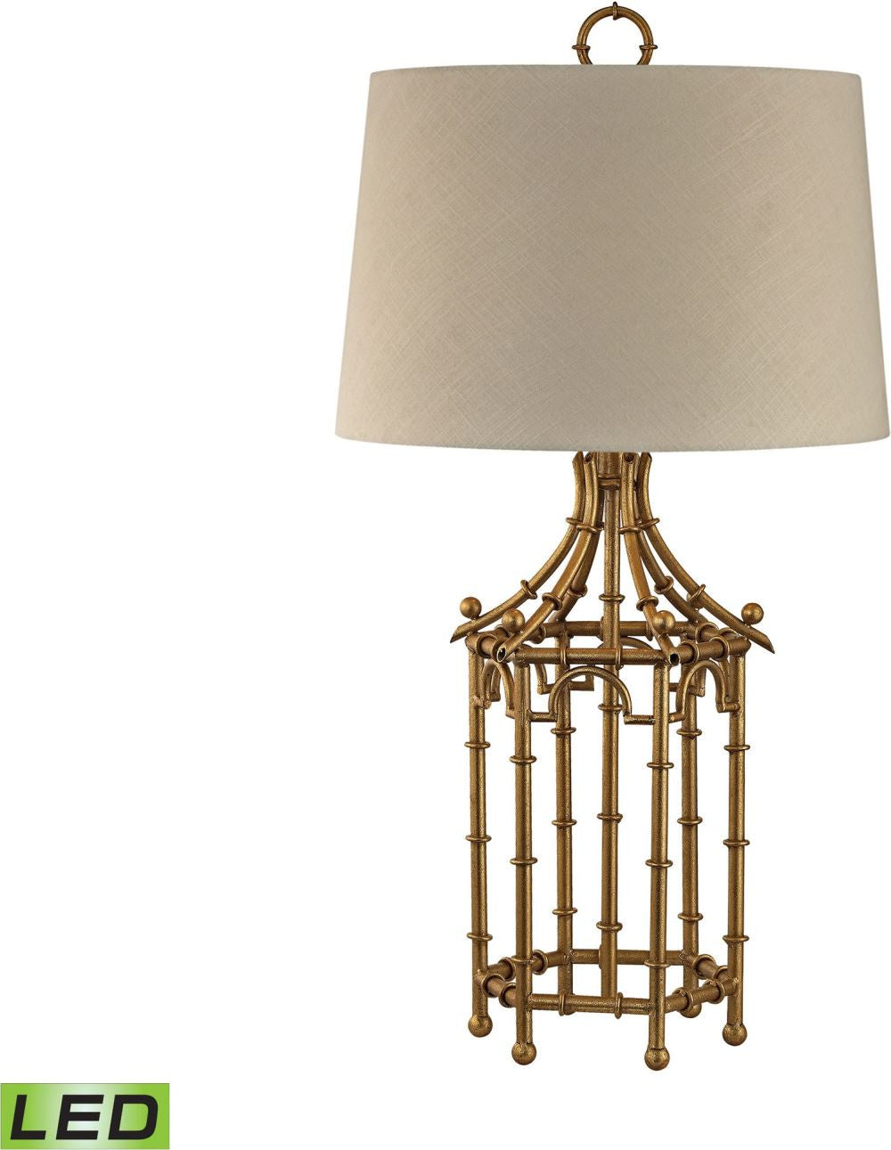 Bamboo Birdcage Led Lamp