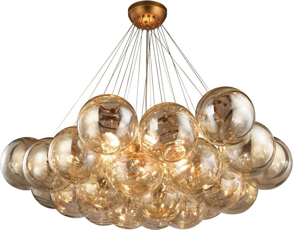 Cielo 6 Light Chandelier In Antique Gold Leaf