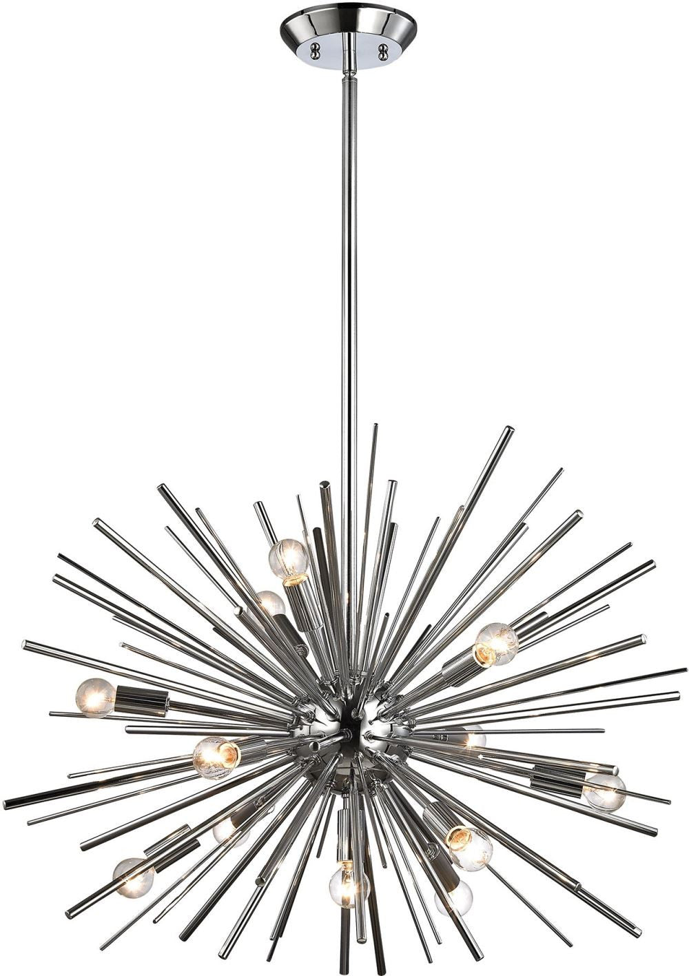 Starburst 12 Light Pendant In Chrome