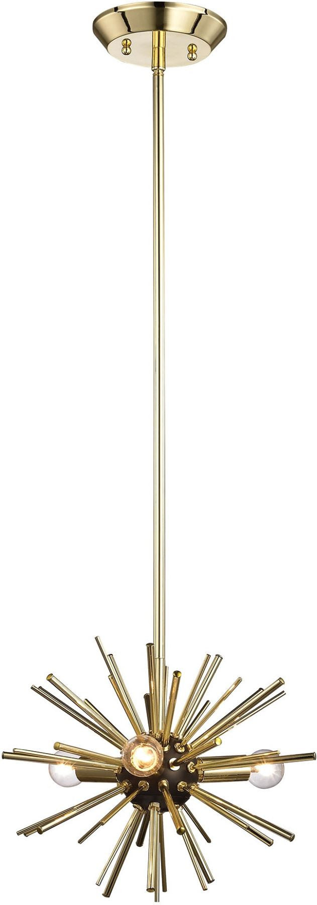 Starburst 3 Light Pendant In Gold