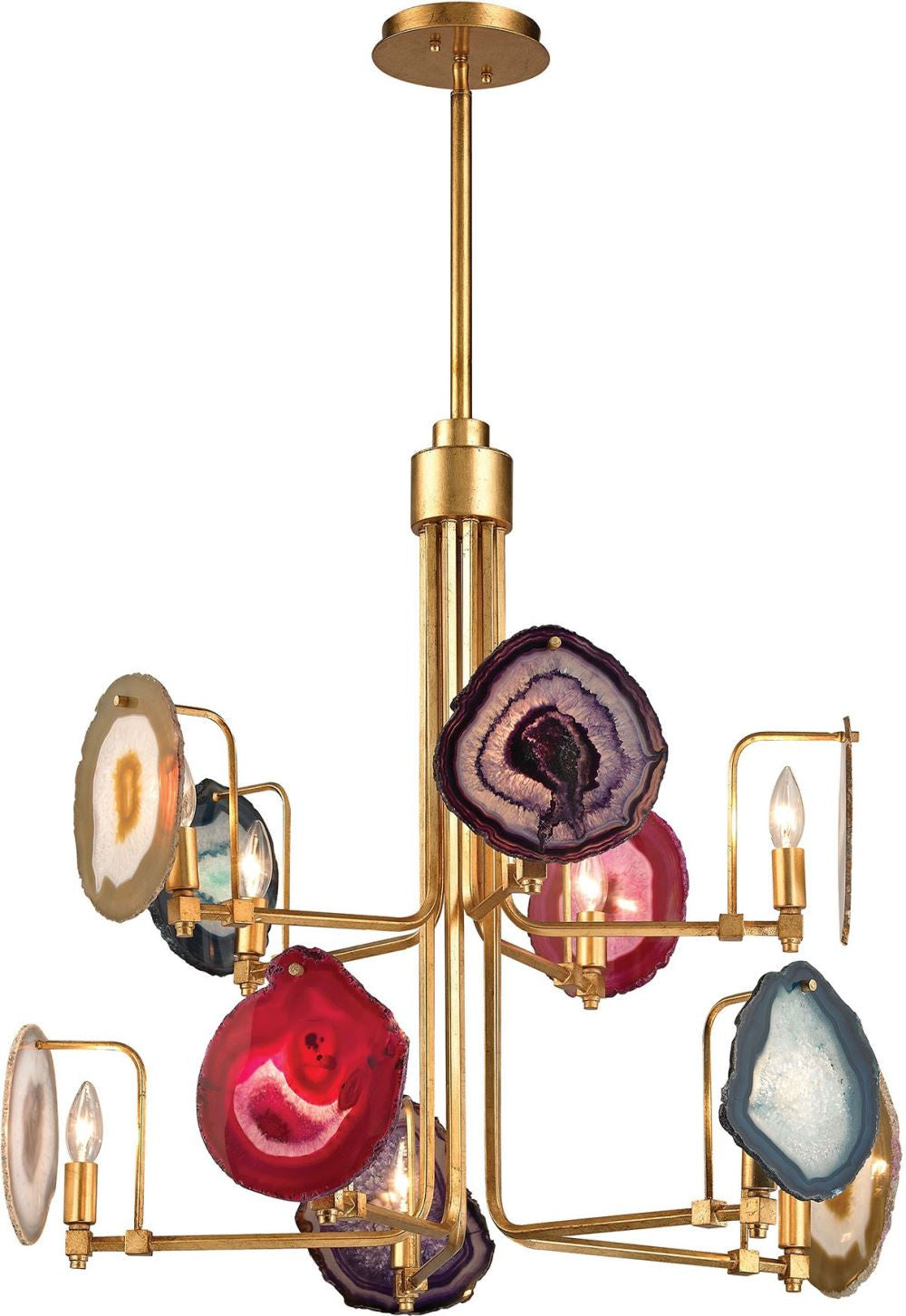 Gallery 10 Light Chandelier In Antique Gold Leaf