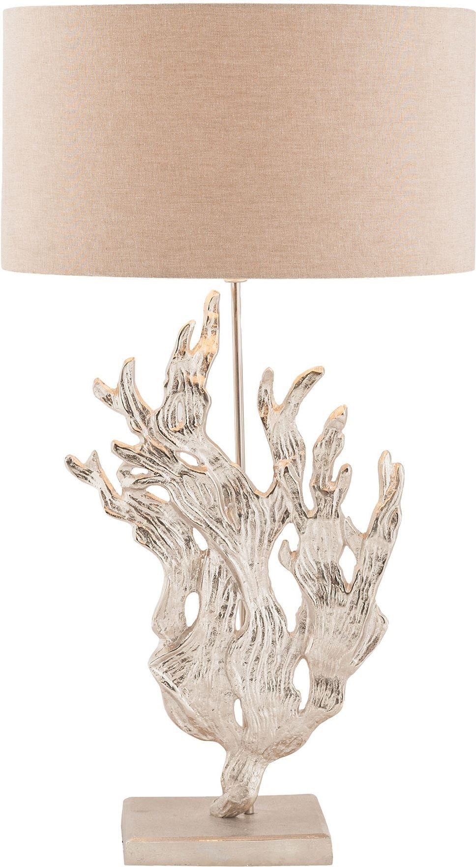 Sea Flora 1 Light Table Lamp In Textured Nickel