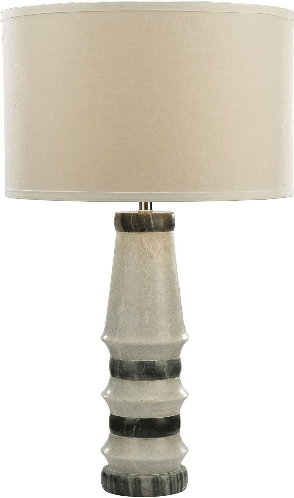 Xumi 1 Light Table Lamp In White and Grey Marble