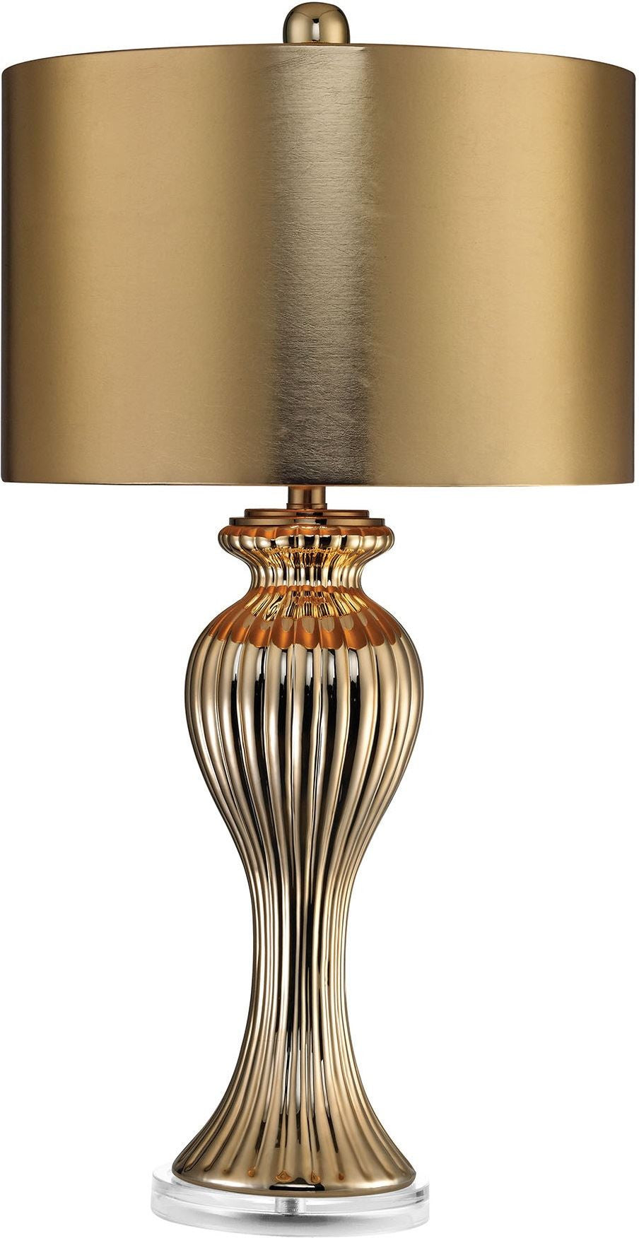 Ribbed Tulip Table Lamp In Gold