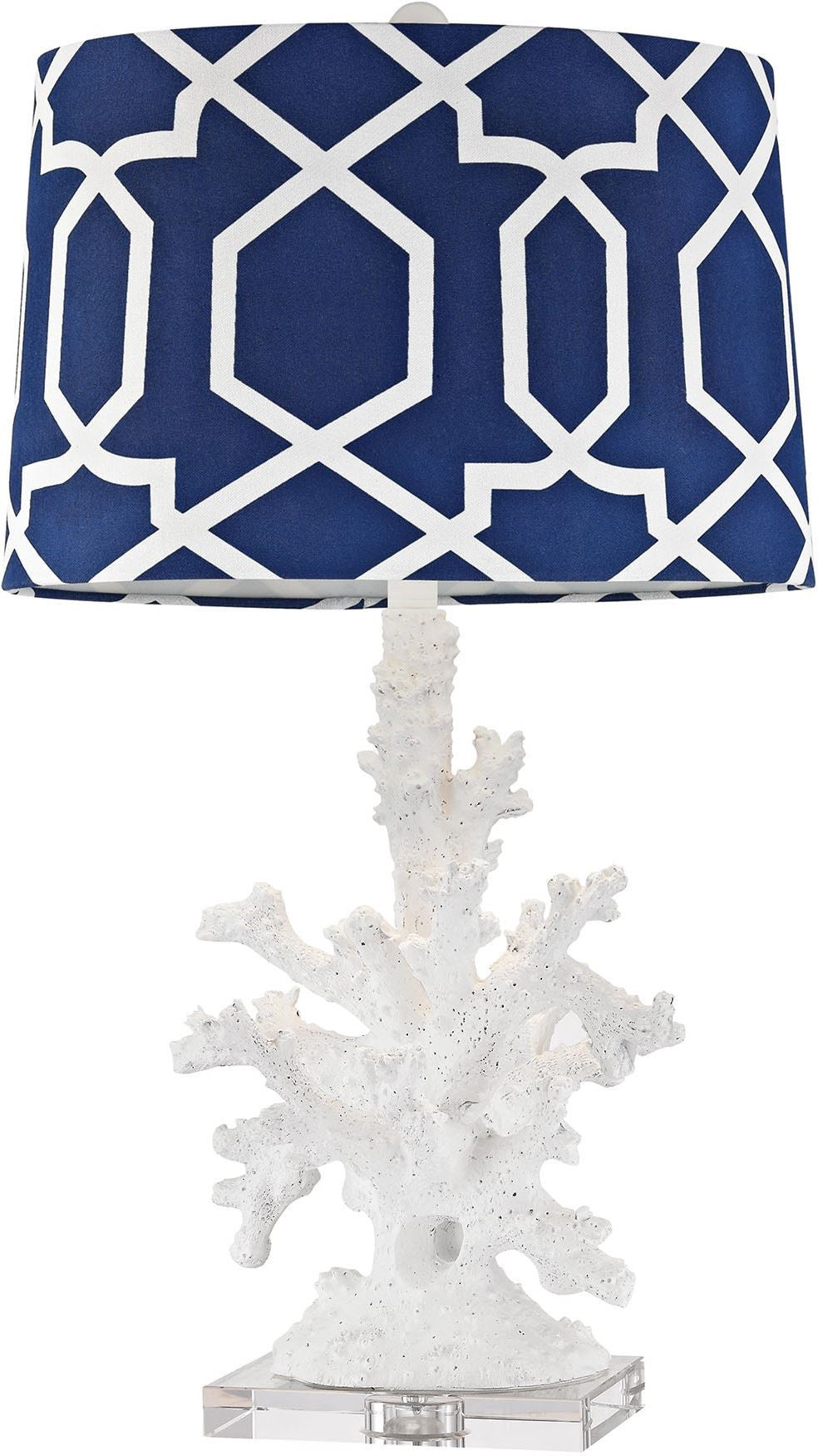 Trunk Bay 1 Light Table Lamp In Gloss White