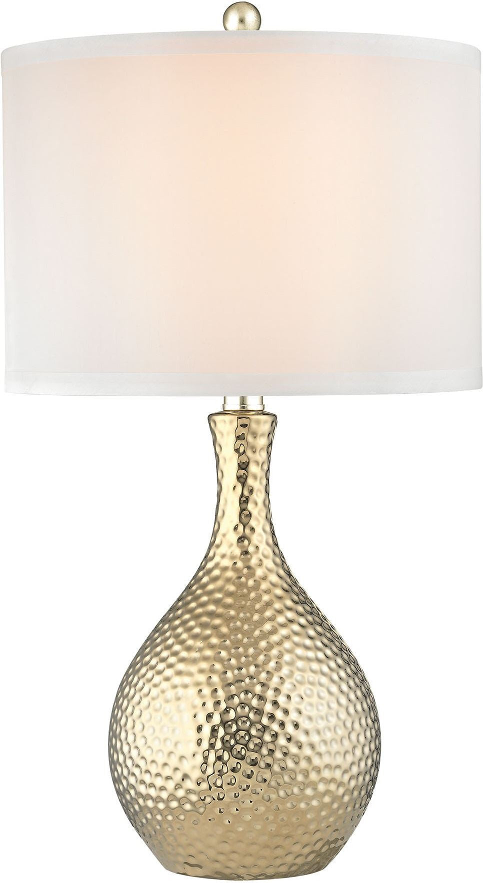 Soleil 1 Light Table Lamp In Gold Plate