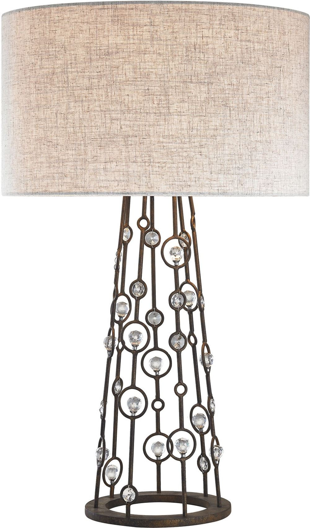 Boheme 2 Light Table Lamp In Burnley Bronze