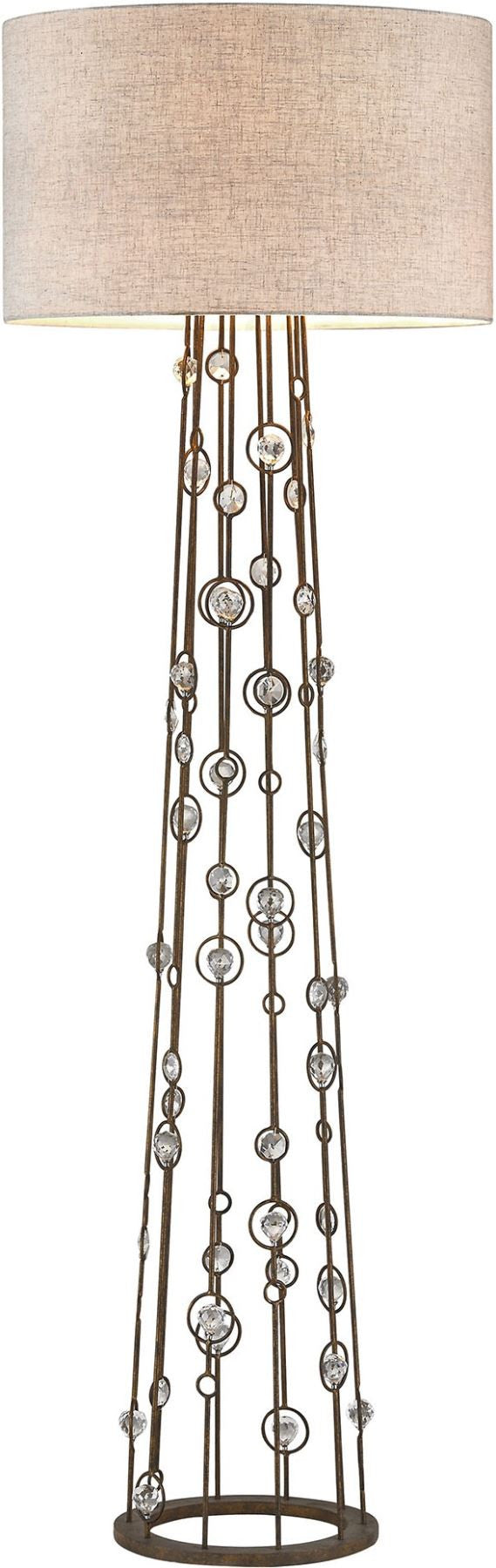 Boheme 2 Light Floor Lamp In Burnley Bronze