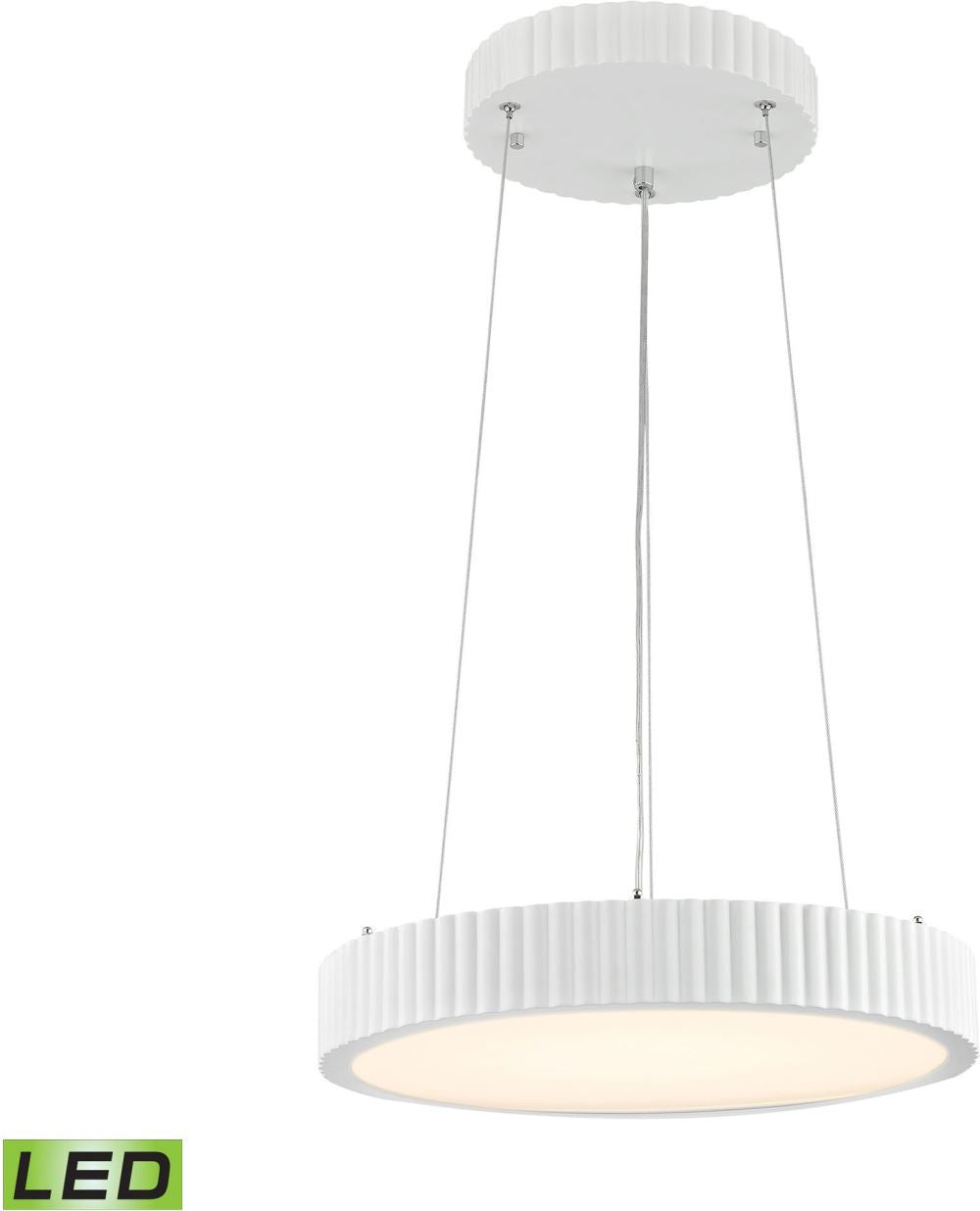 Digby 24 Watt Led Pendant In Matte White