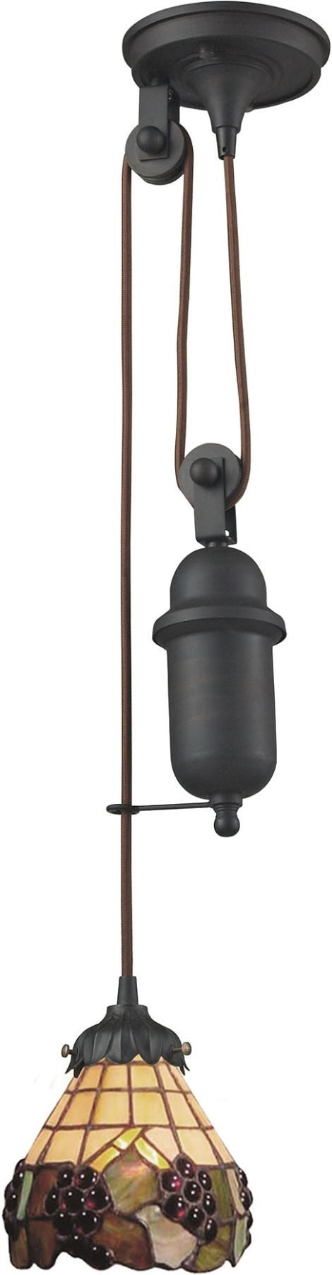Mix-N-Match 1 Light Pulldown Pendant In Vintage Antique