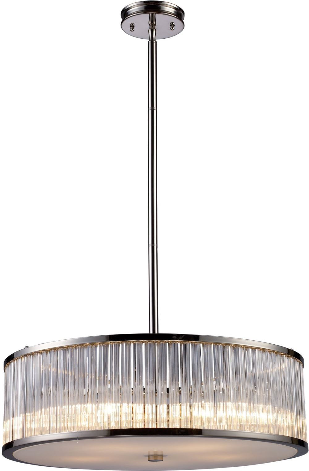Braxton 5 Light Pendant In Polished Nickel