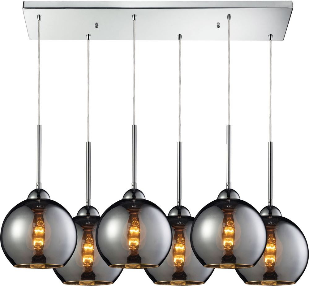 Cassandra 6 Light Pendant In Polished Chrome