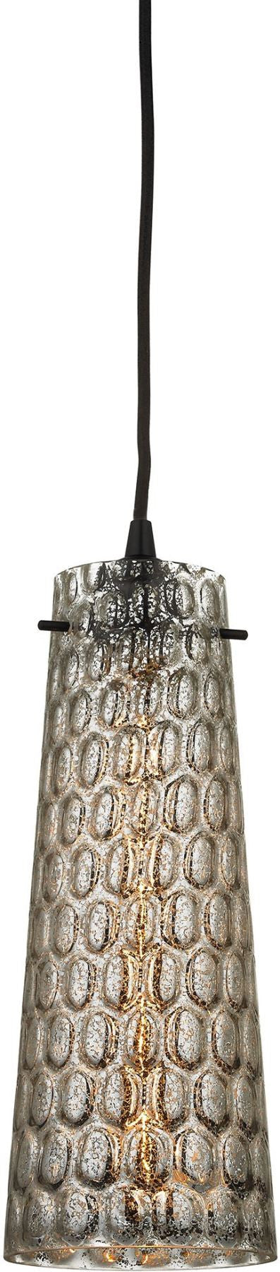 Jerard 1 Light Pendant In Oil Rubbed Bronze and Mercury Glass