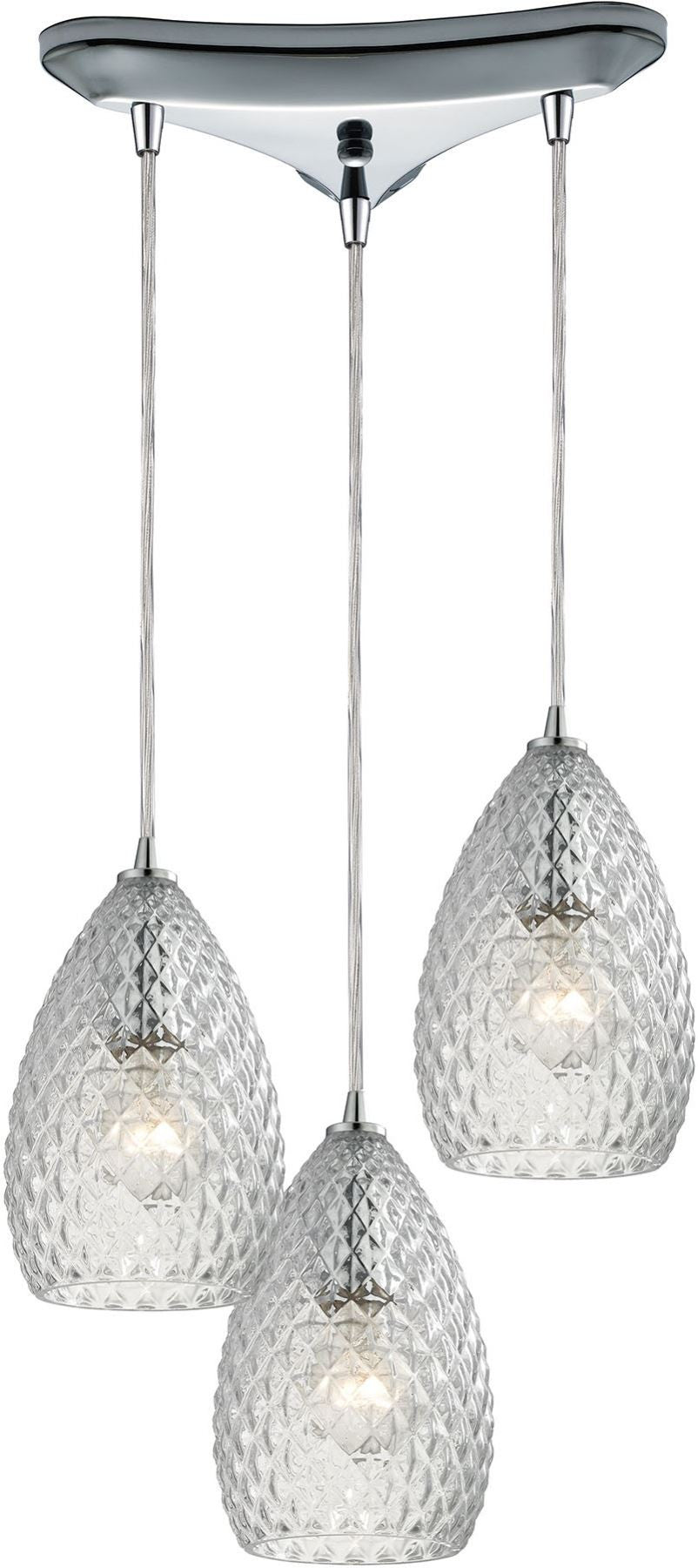 Geval 3 Light Pendant In Polished Chrome