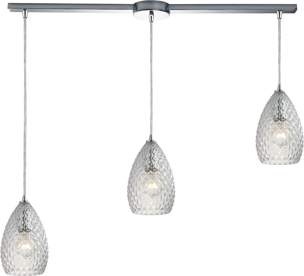 Geval 3 Light Pendant In Polished Chrome