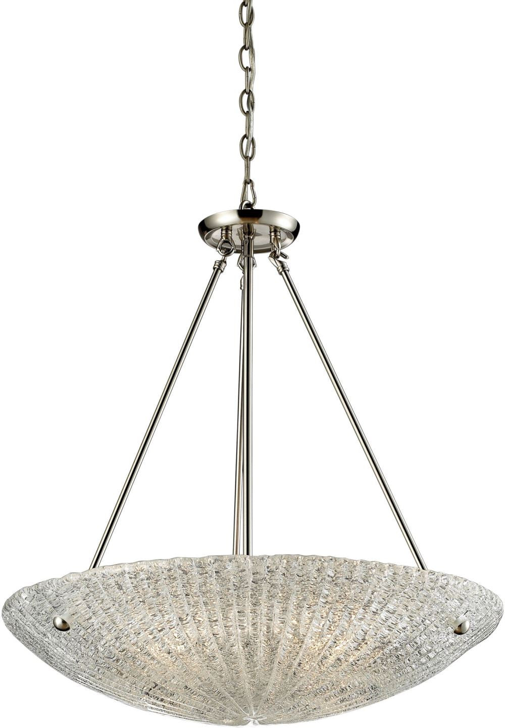 Luminese 4 Light Pendant In Satin Nickel