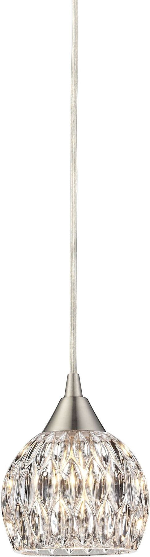 Kersey 1 Light Pendant In Satin Nickel