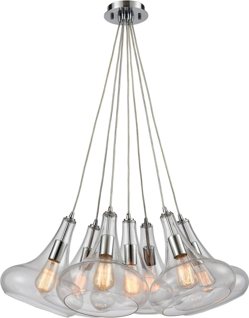 Orbital 7 Light Pendant In Polished Chrome