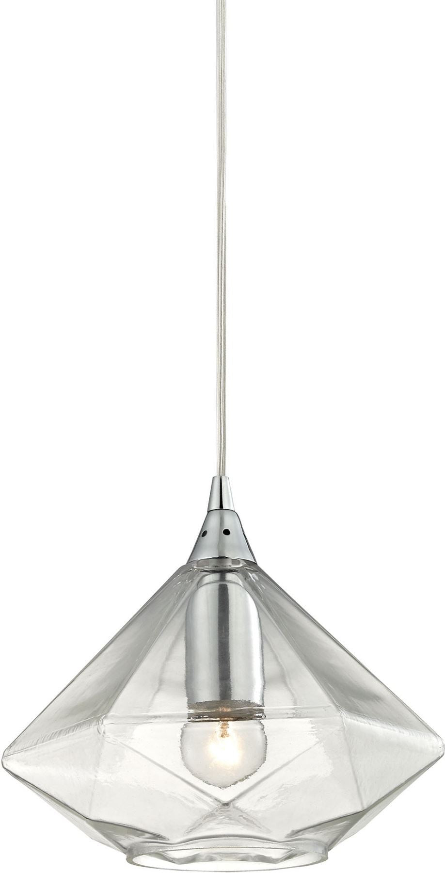 Geometrics 1 Light Pendant In Polished Chrome