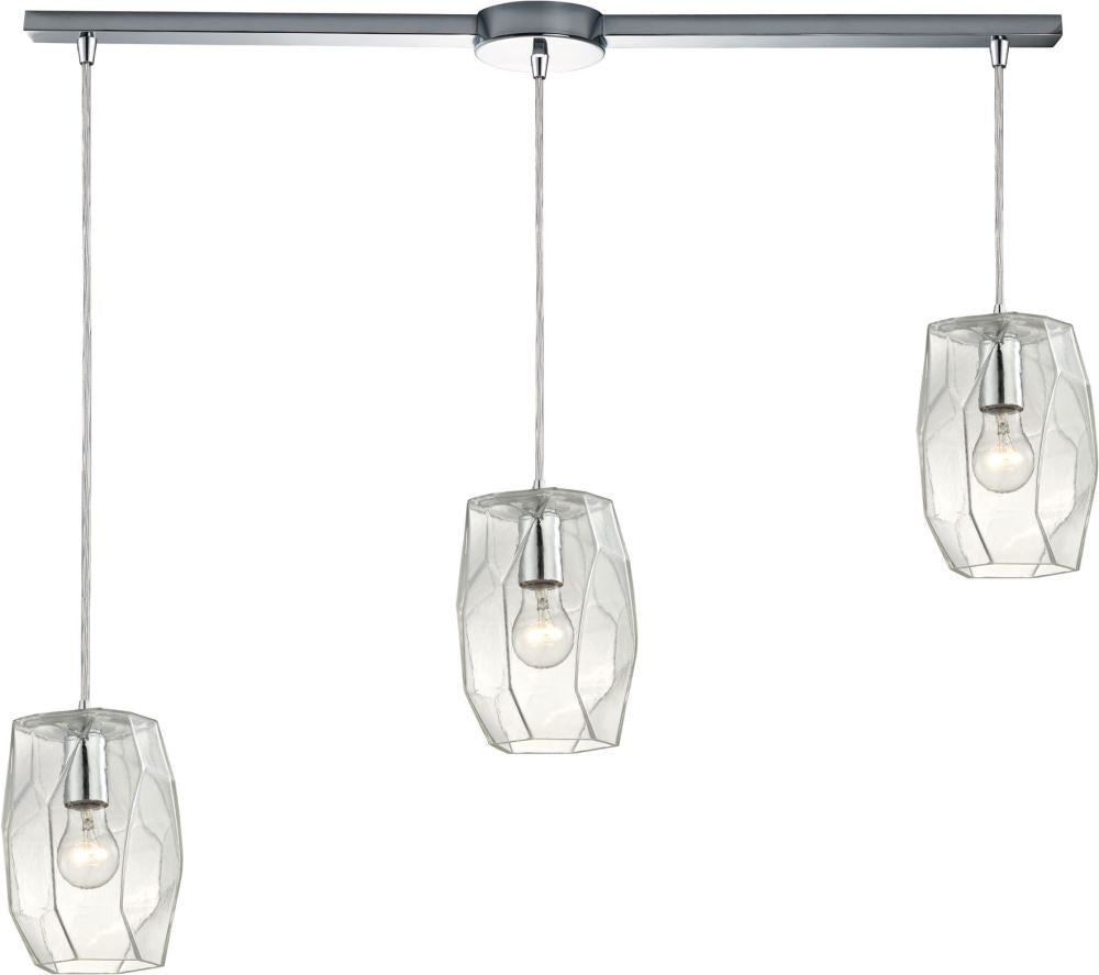 Geometrics 3 Light Pendant In Polished Chrome