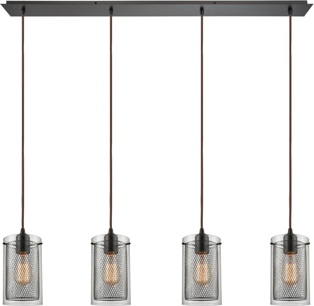 Brant 4 Light Pendant In Oil Rubbed Bronze