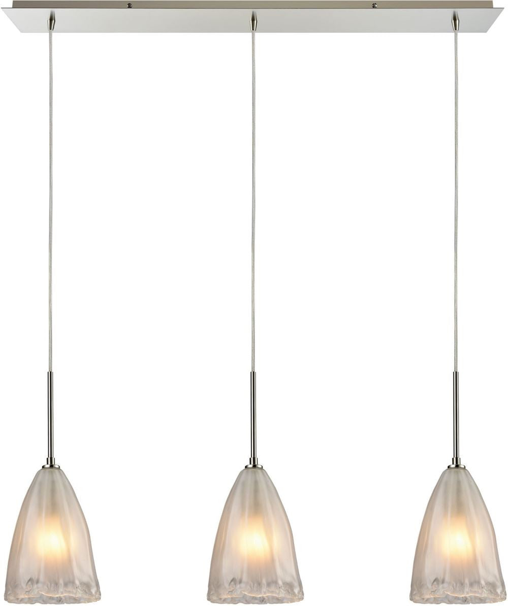 Calipsa 3 Light Pendant In Satin Nickel