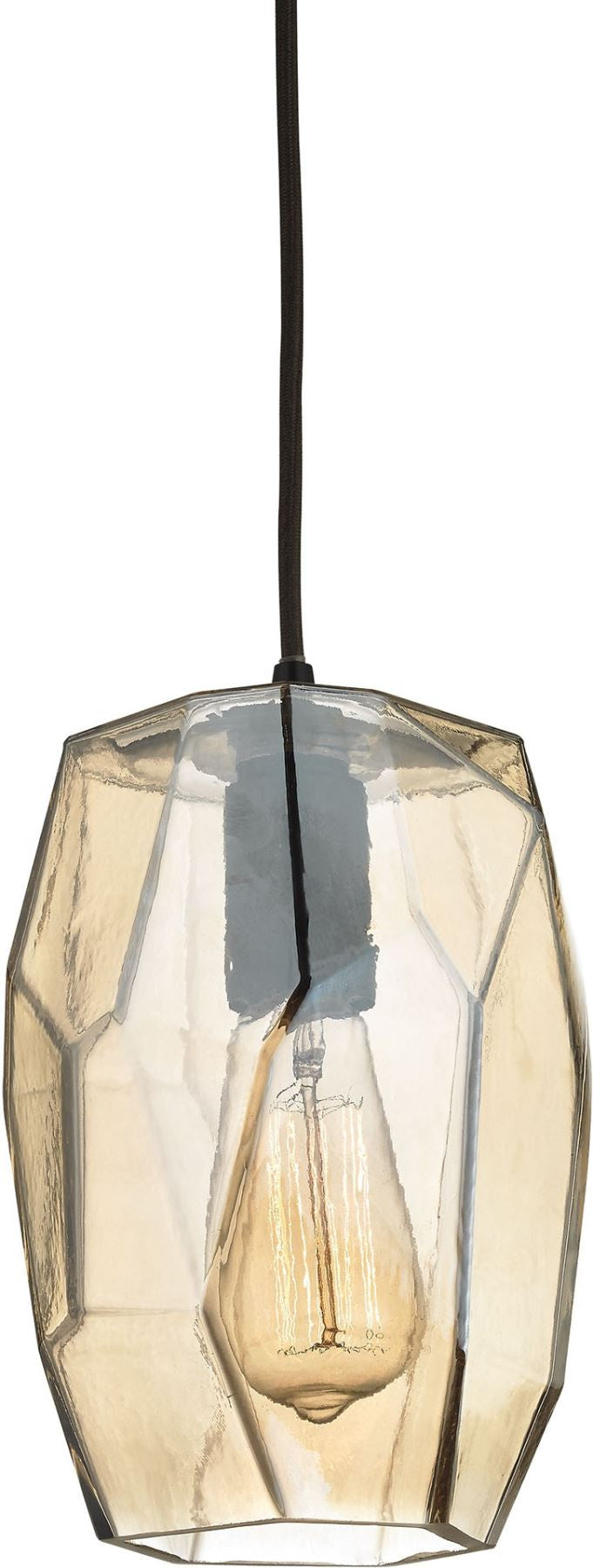 Geometrics 1 Light Pendant In Oil Rubbed Bronze