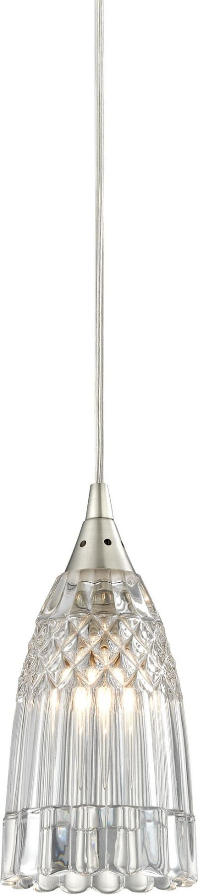 Kersey 1 Light Pendant In Satin Nickel