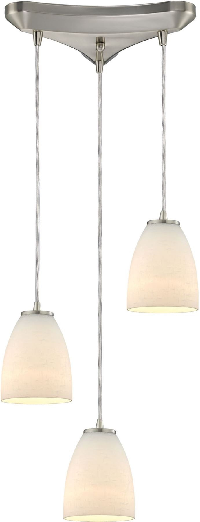 Sandstorm 3 Light Pendant In Satin Nickel
