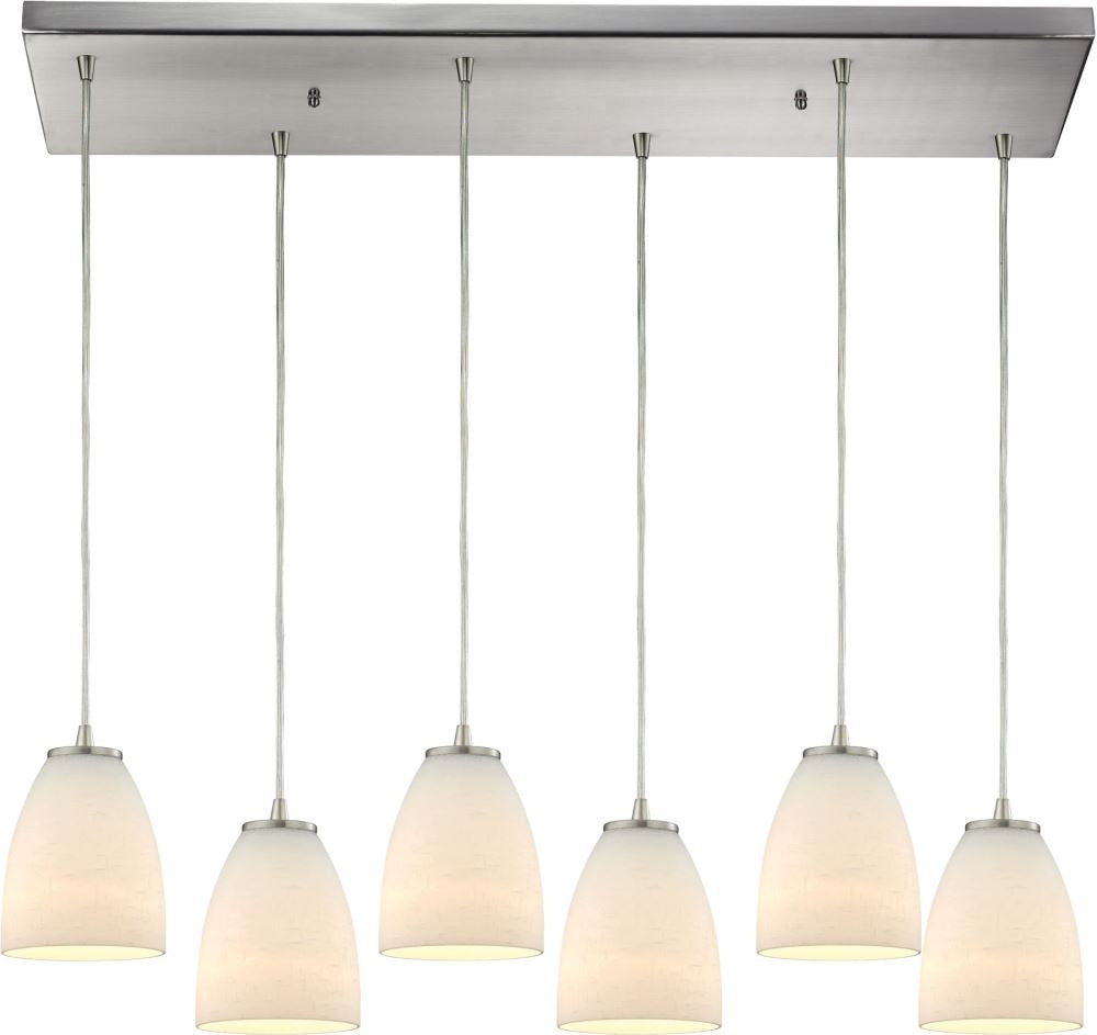 Sandstorm 6 Light Pendant In Satin Nickel