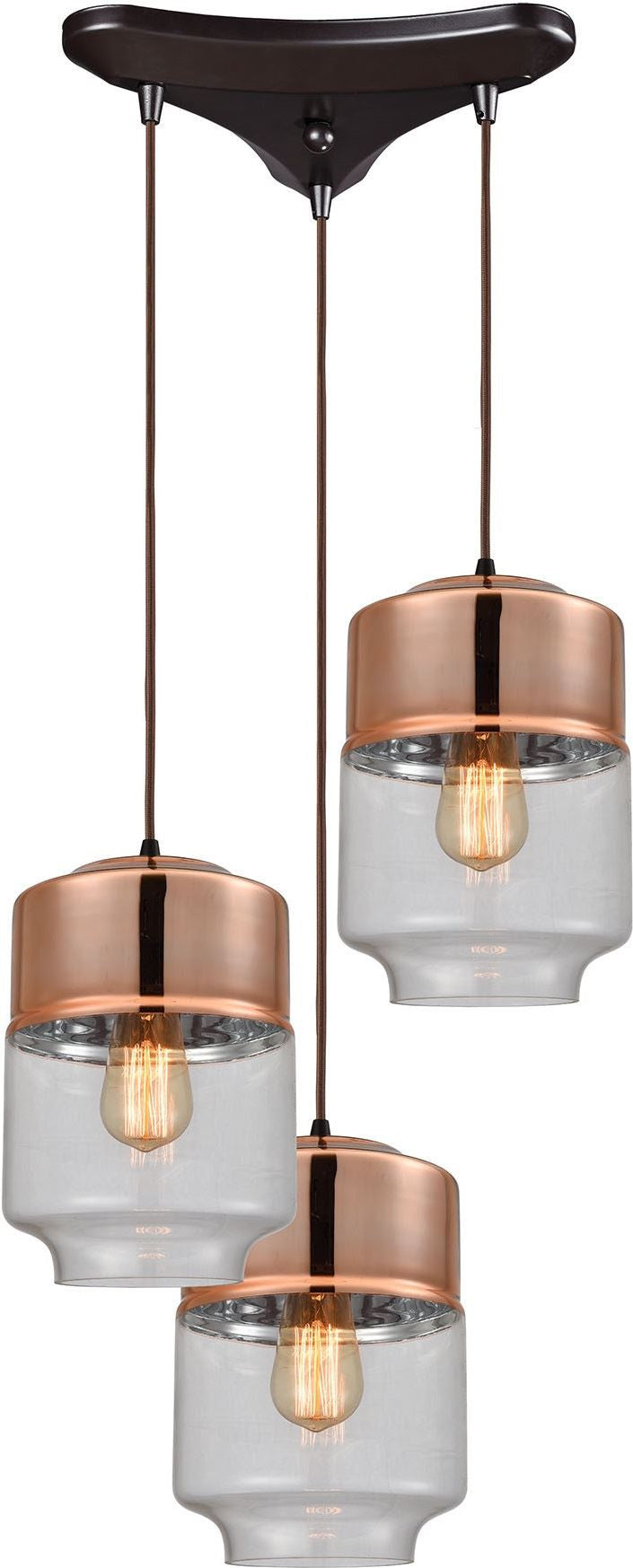 Revelo 3 Light Pendant In Oil Rubbed Bronze