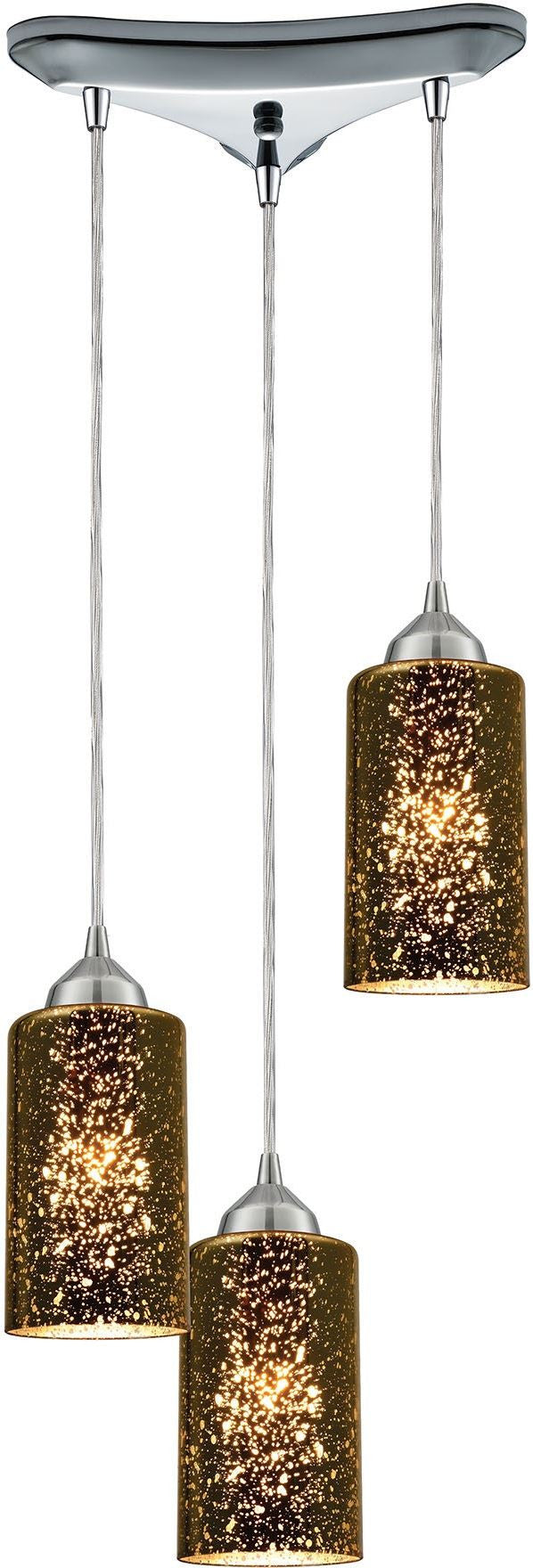 Illusions 3 Light Pendant In Polished Chrome