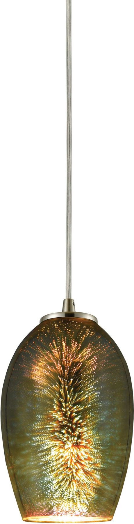 Illusions 1 Light Pendant In Satin Nickel