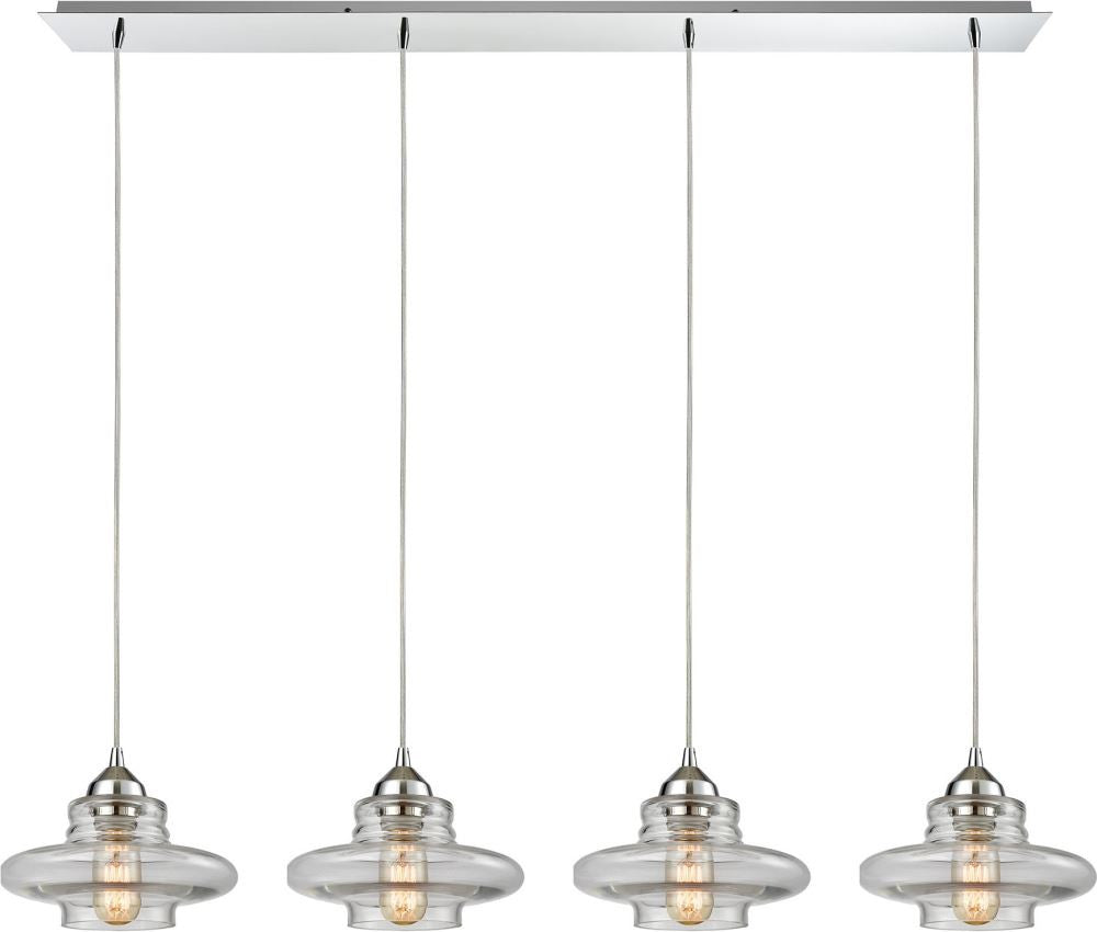 Orbital 4 Light Pendant In Polished Chrome