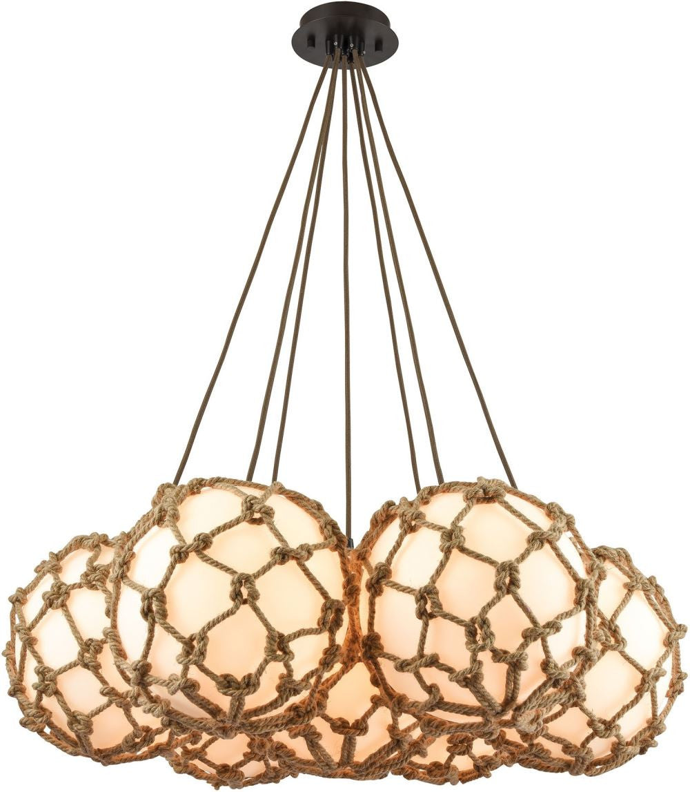 Coastal Inlet 7 Light Chandelier In Oil Rubbed Bronze