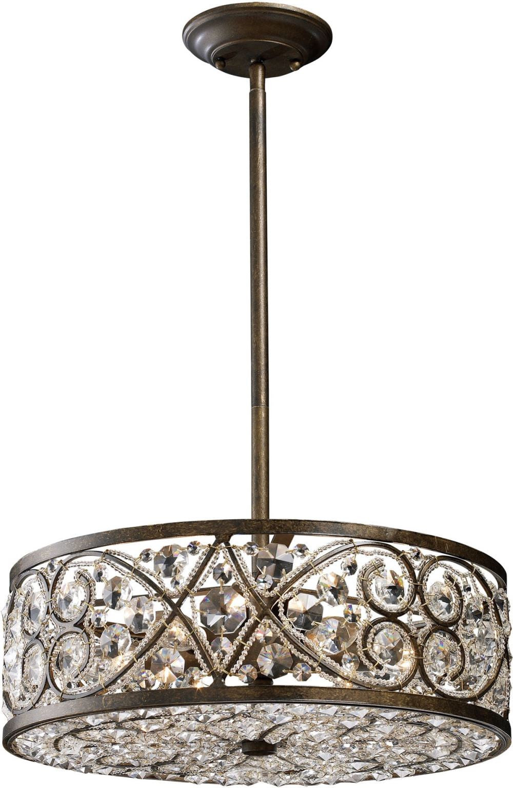 Amherst 6 Light Pendant In Antique Bronze