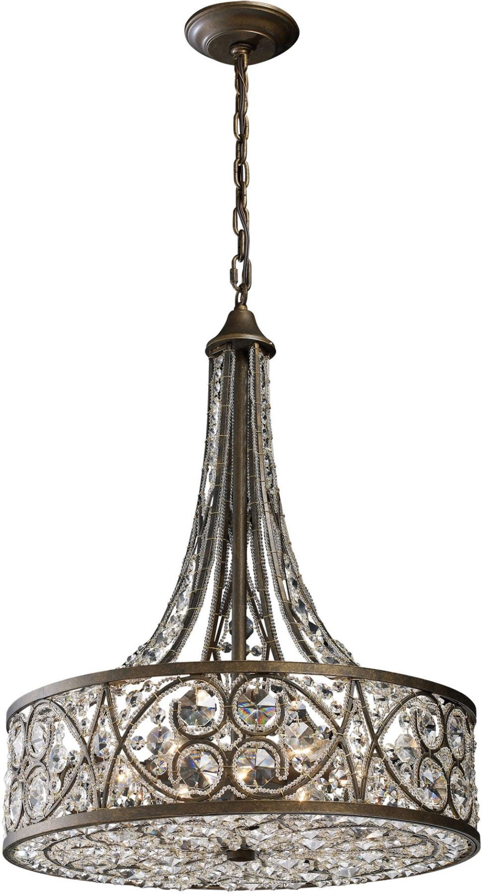 Amherst 6 Light Pendant In Antique Bronze