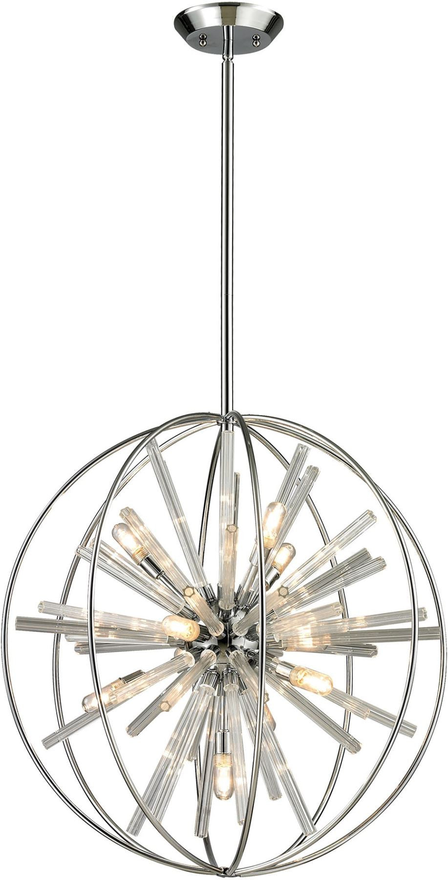 Twilight 10 Light Pendant In Polished Chrome