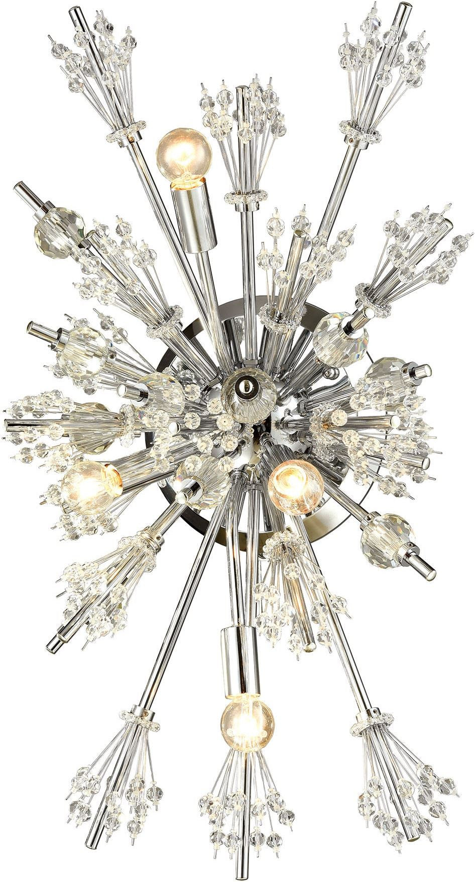 Starburst 4 Light Wall Sconce In Polished Chrome