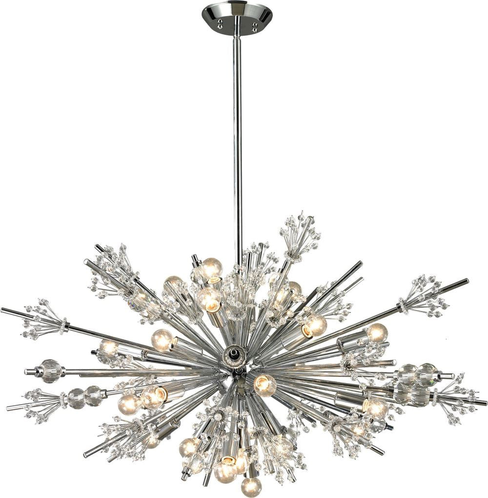 Starburst 24 Light Chandelier In Polished Chrome