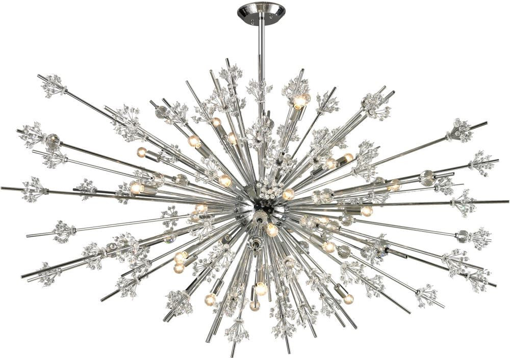Starburst 31 Light Chandelier In Polished Chrome