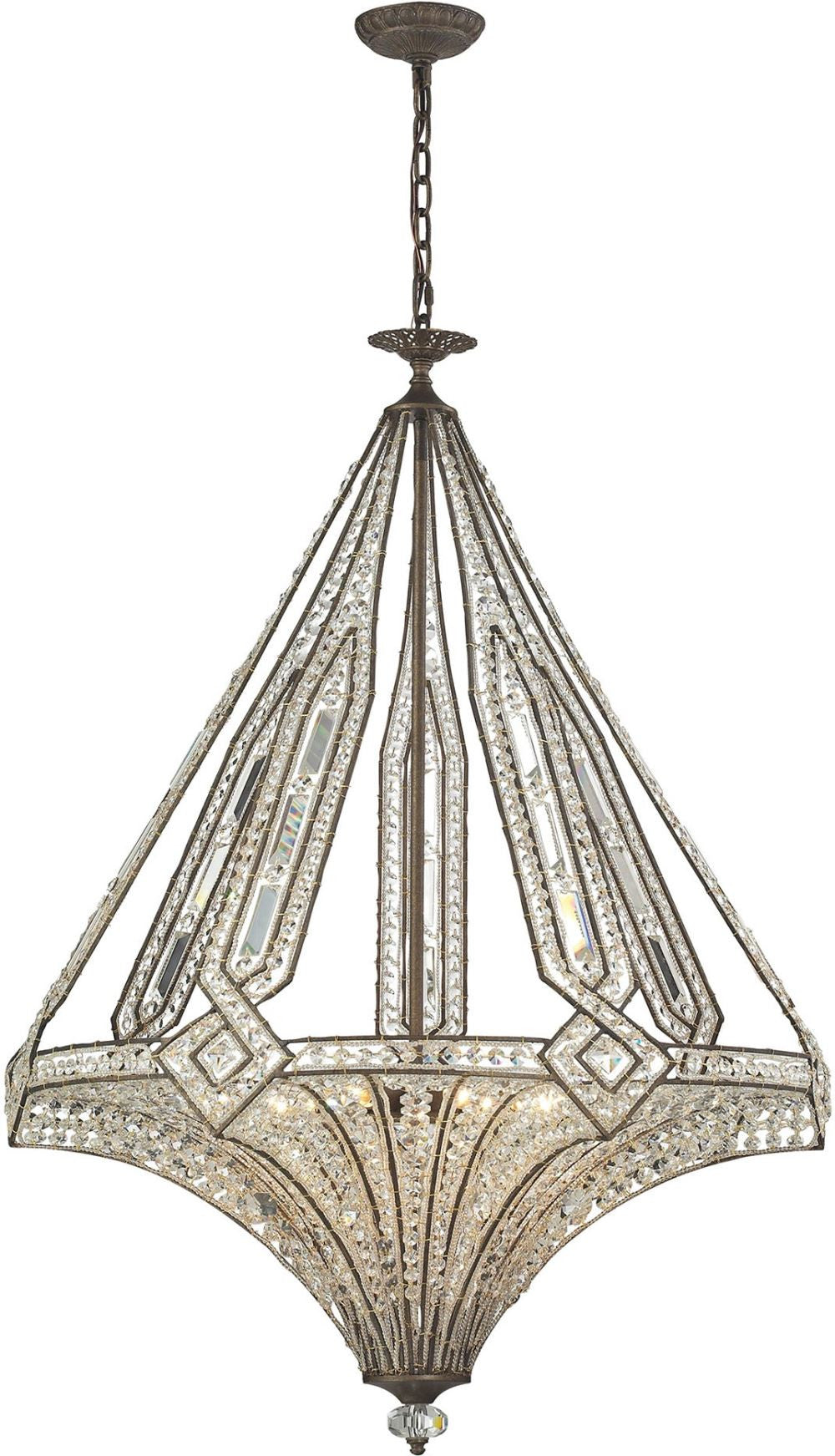 Jausten 7 Light Chandelier In Antique Bronze