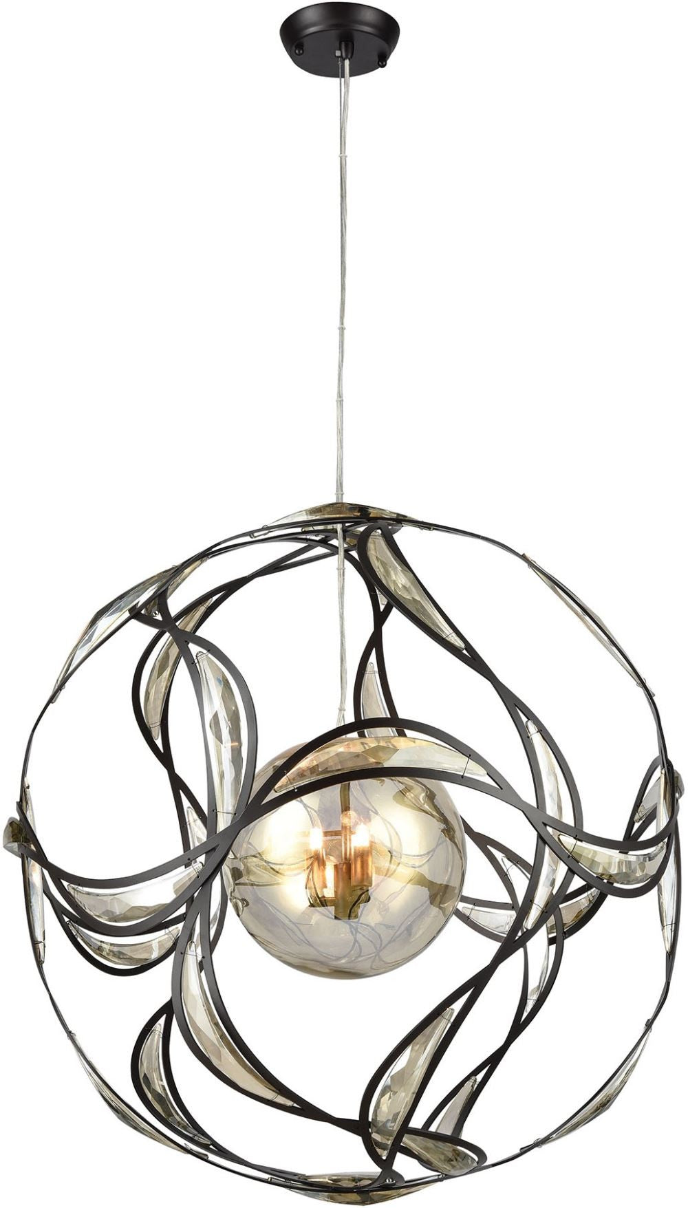 Oriona 3 Light Chandelier In Oil Rubbed Bronze