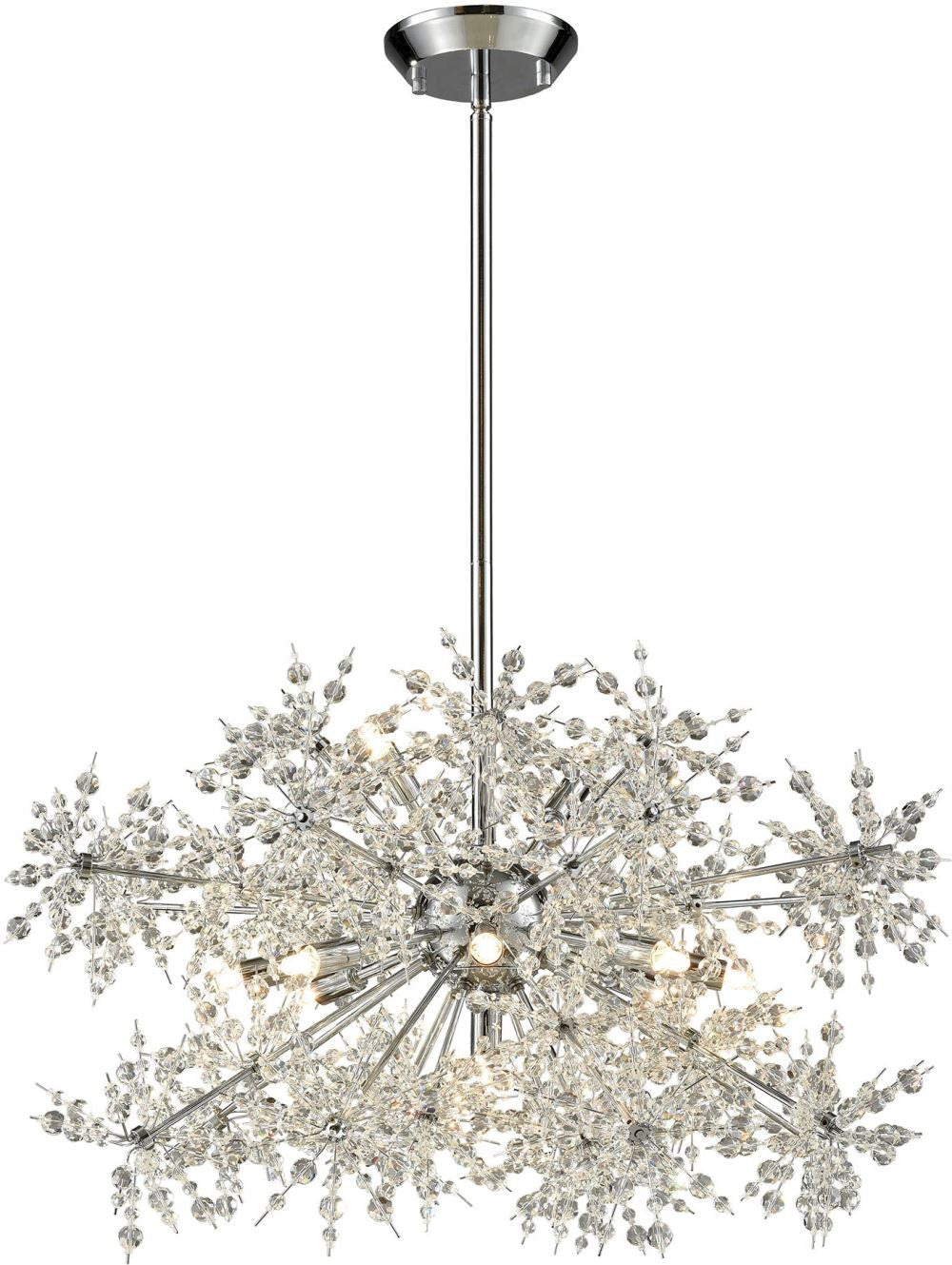 Snowburst 11 Light Chandelier In Polished Chrome