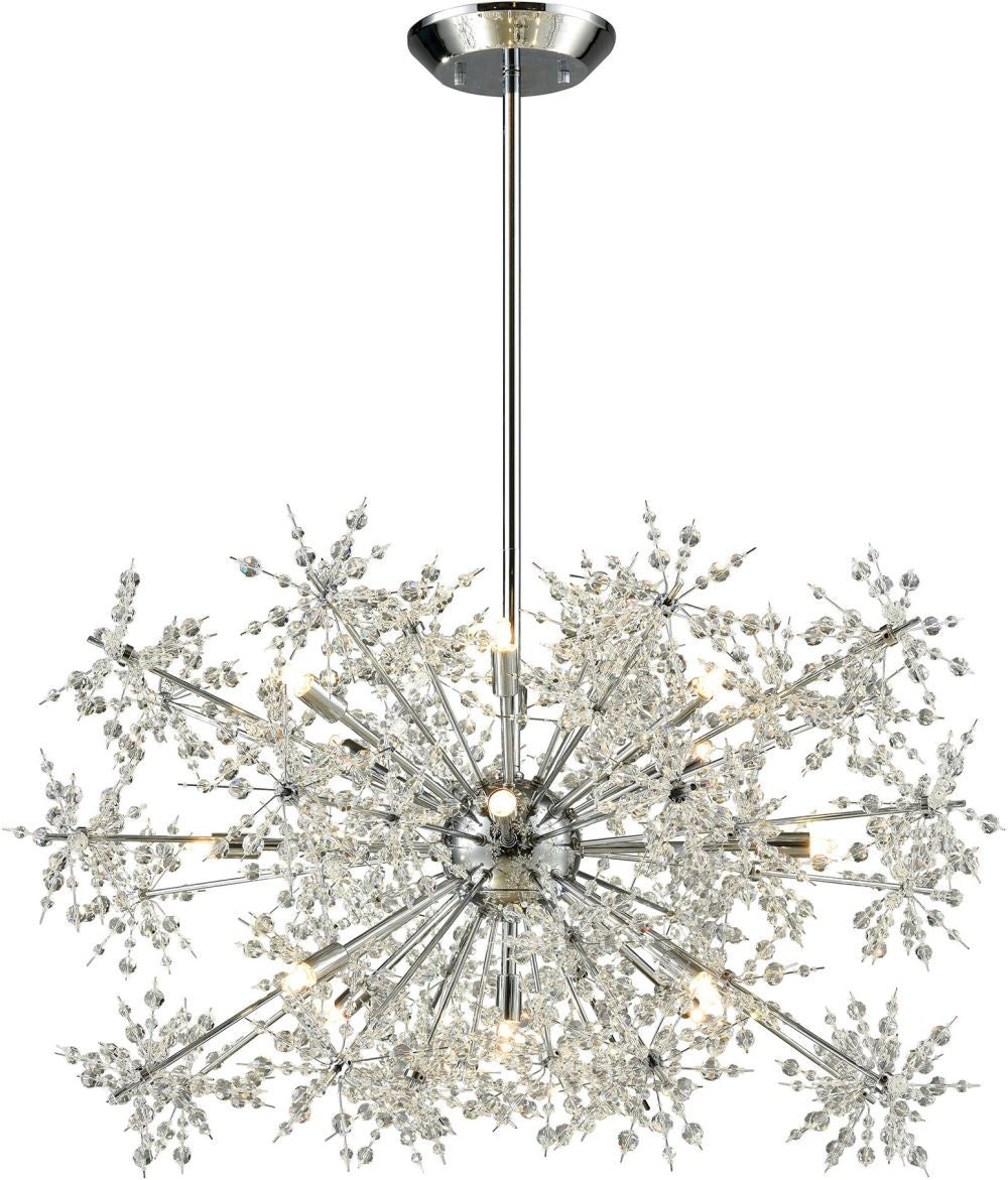 Snowburst 15 Light Chandelier In Polished Chrome