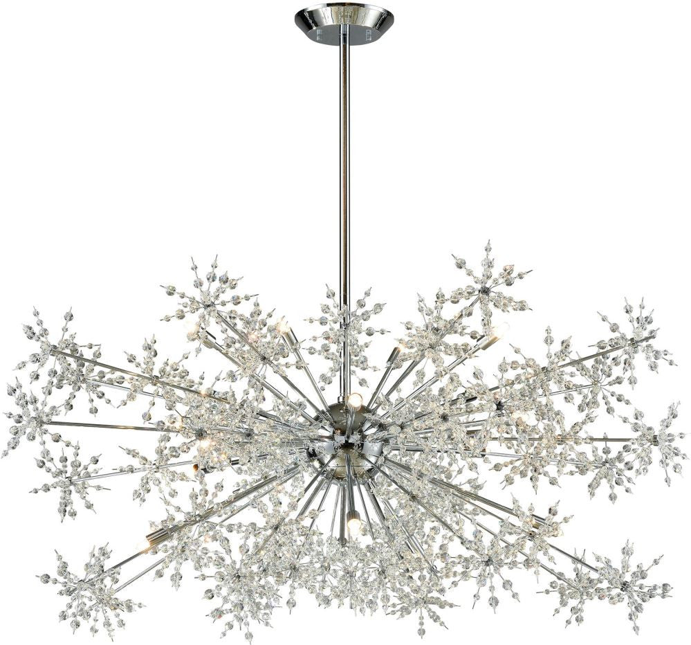 Snowburst 20 Light Chandelier In Polished Chrome