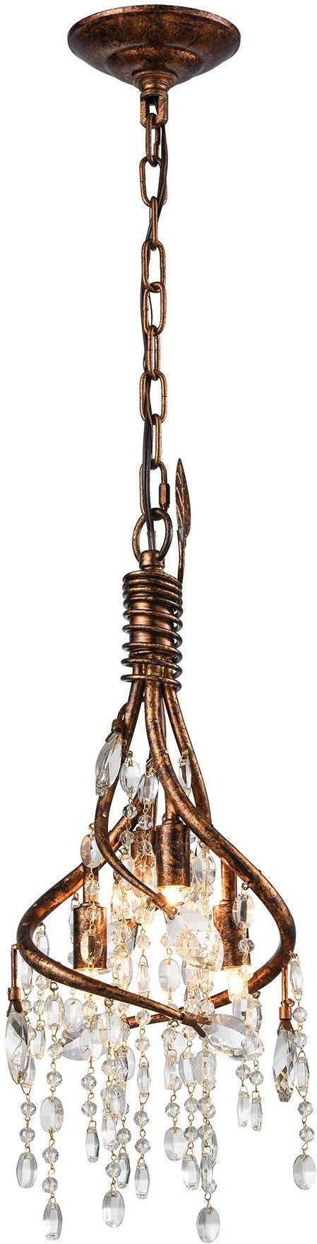 Elia 1 Light Pendant In Spanish Bronze