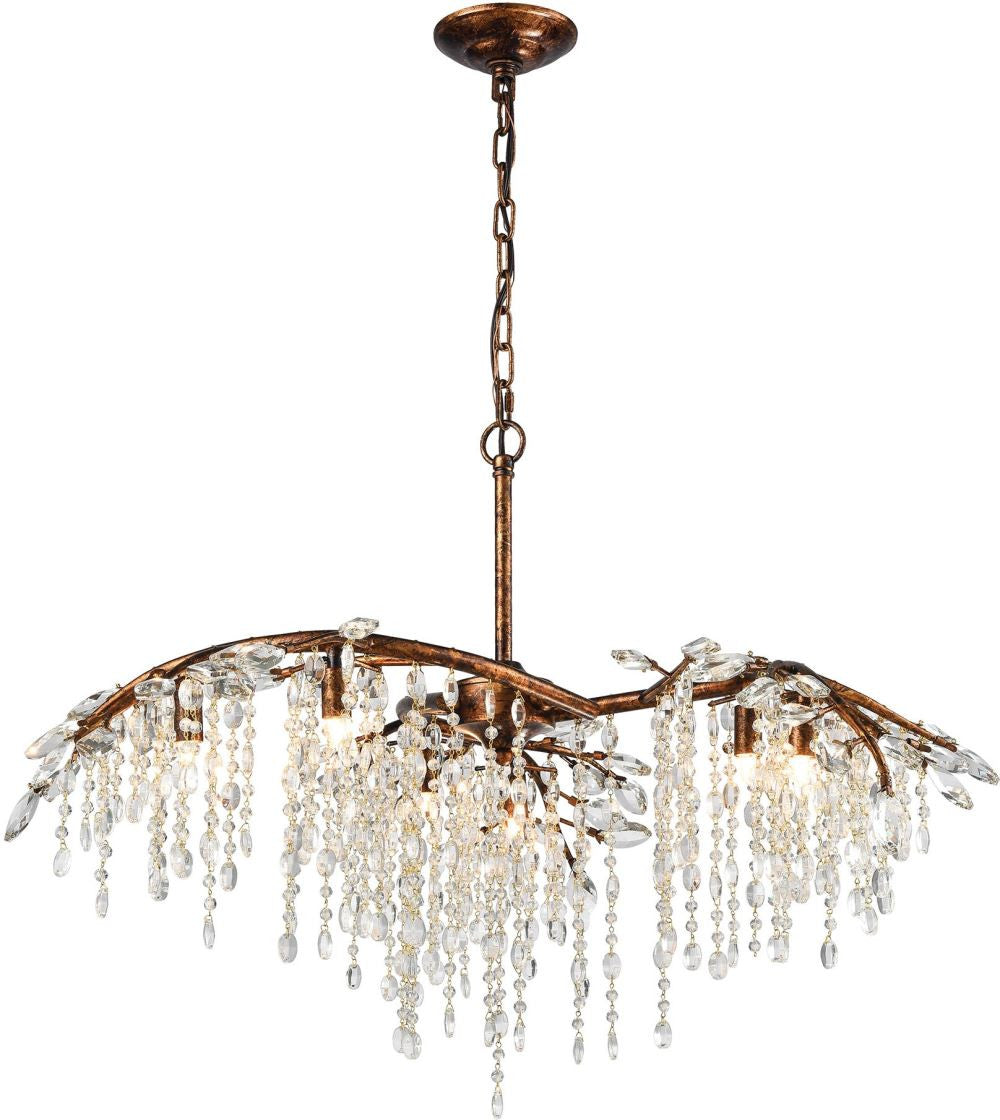 Elia 6 Light Chandelier In Spanish Bronze