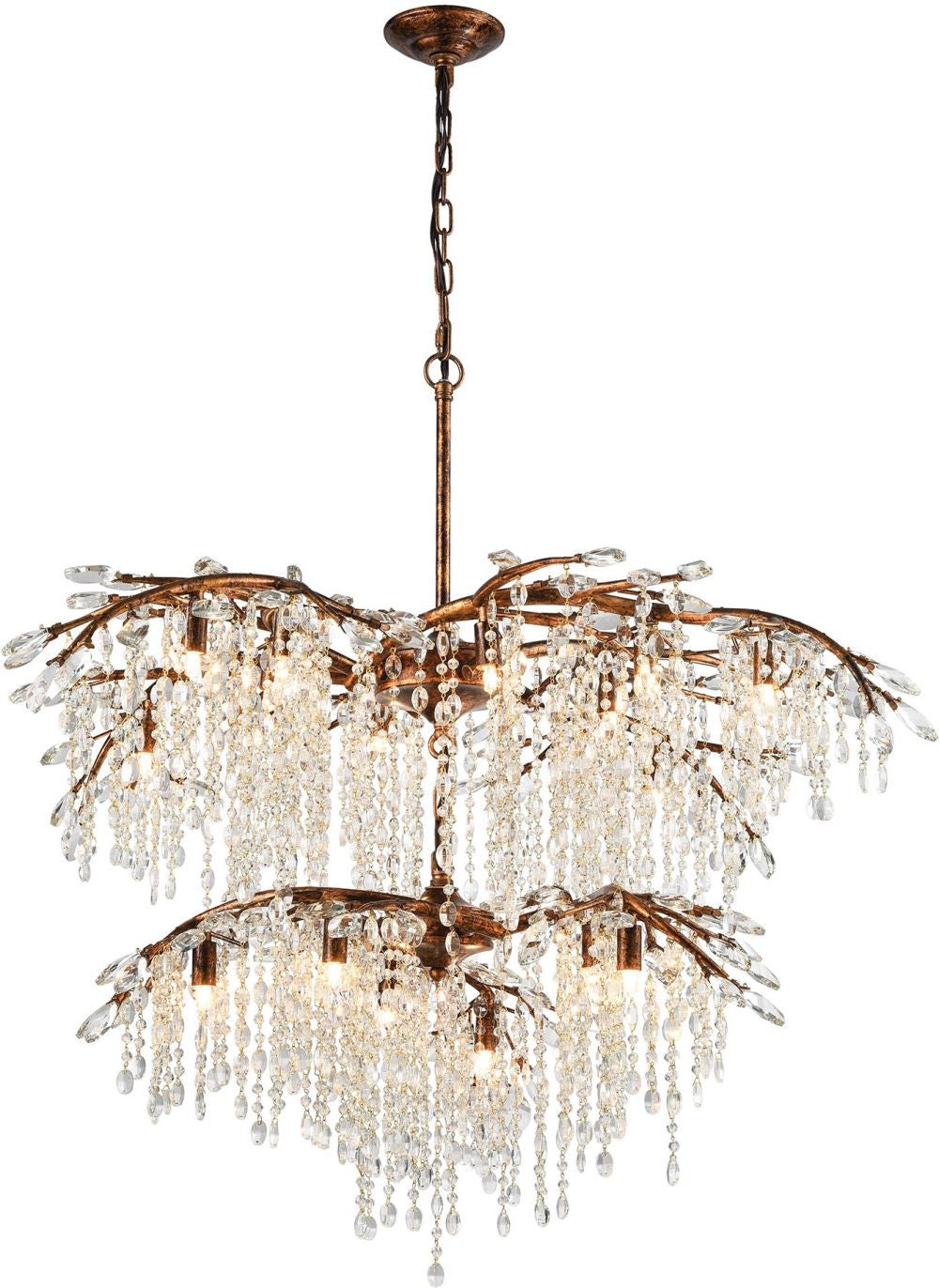 Elia 18 Light Chandelier In Spanish Bronze
