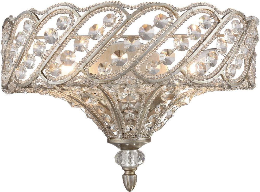 Cumbria 2 Light Wall Sconce In Aged Silver